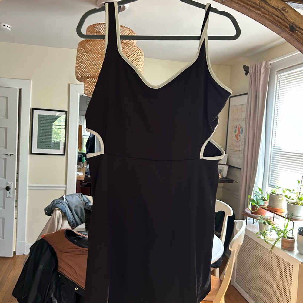 Old Navy Black and White Cut Out Athletic Dress